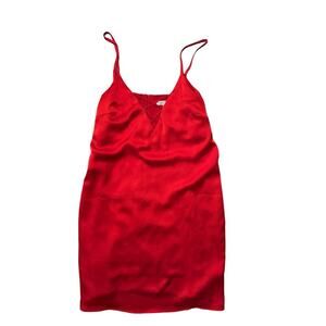Emory Park Red Slip Dress – Size L Lightweight Midi